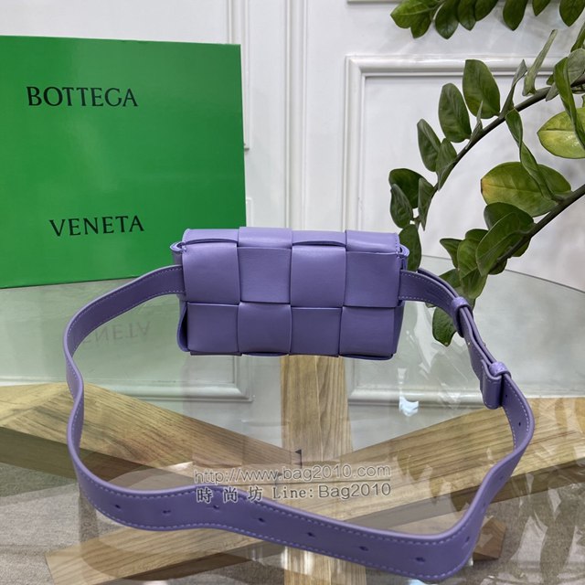 Bottega veneta高端女包 KF0015紫色 寶緹嘉CAEESTTE腰包 BV經典款手工編織手包腰包胸包斜挎包  gxz1202